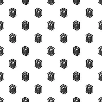 Isometric square spring illustration seamless repeating pattern Illustrazione stock
