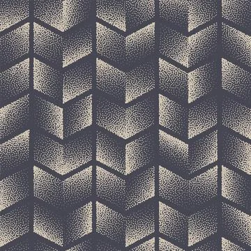 Isometric Squares Stippled Zigzag Seamless Pattern Vector Abstract Background Stock Illustration