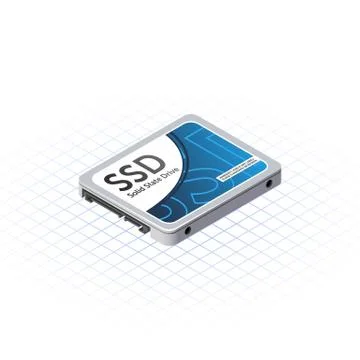 Isometric SSD Stock Illustration