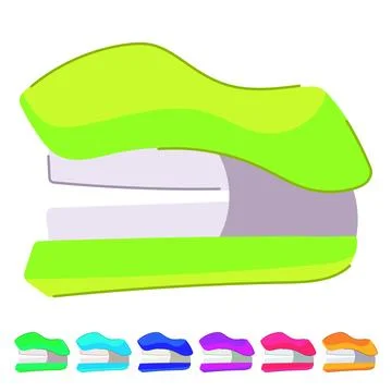 Isometric stapler vector cartoon graphic Stock Illustration