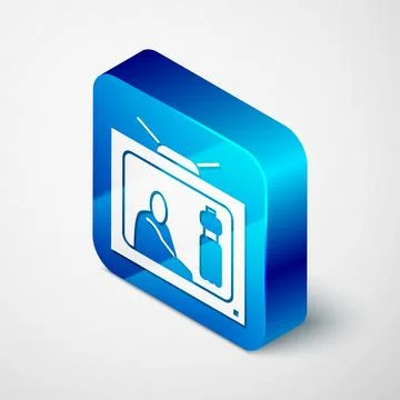 Isometric Stop plastic pollution icon isolated on grey background. Ecological Stock Illustration