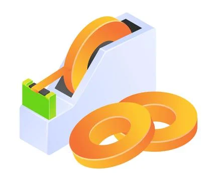 Isometric style insulation cutter Stock Illustration