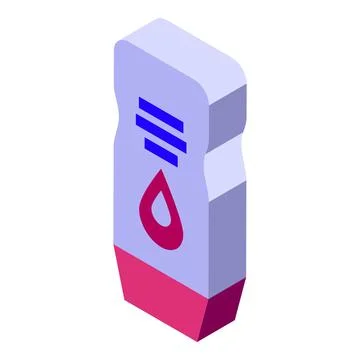 Isometric sunscreen lotion bottle protecting skin from sun rays Stock Illustration