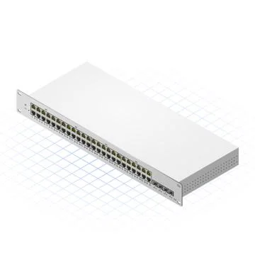 Isometric switch with sfp port Stock Illustration