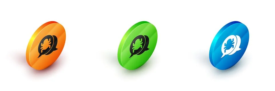 Isometric System bug concept icon isolated on white background. Code bug concept Stock Illustration