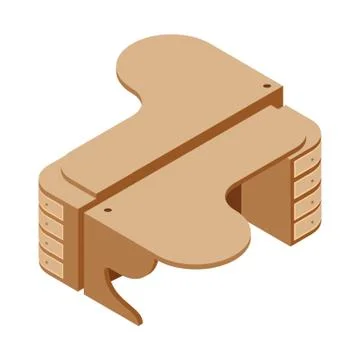 Isometric table Stock Illustration