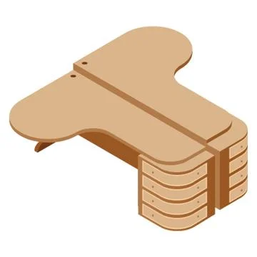 Isometric table Illustrazione stock