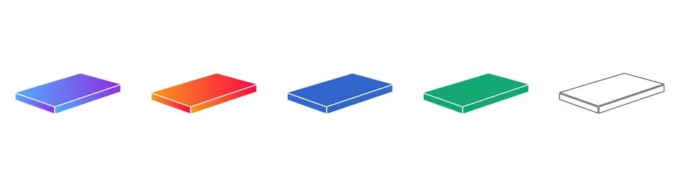 Isometric Tablet Device Icons Stock-Illustration