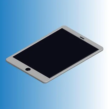 Isometric Tablet Vector Stock Illustration