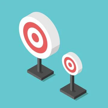 Isometric targets, big, small Stock Illustration