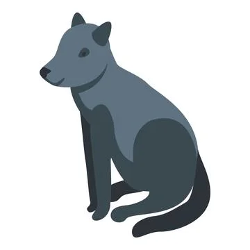 Isometric tasmanian devil sitting calmly Stock Illustration