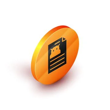 Isometric Technical specification icon isolated on white background. Technical Stock Illustration