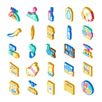 Isometric technology concept collection digital gadget icons Illustrazione stock