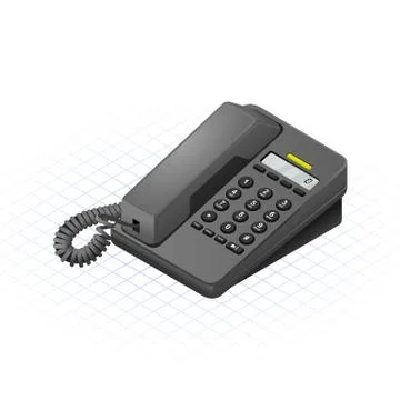 Isometric telephone Stock Illustration