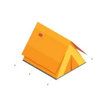 Isometric Tent Icon Stock Illustration