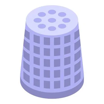 Isometric thimble icon on white background Stock Illustration
