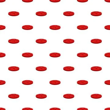 Isometric tomato slices seamless pattern illustration Stock Illustration