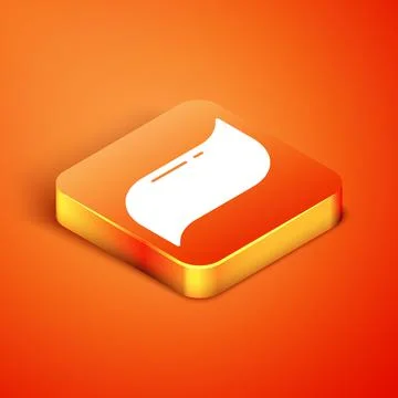 Isometric Toothpaste icon isolated on orange background. Vector 库存插图