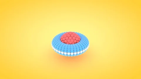 Isometric torus atom array animation, 3D rendering ~ Hi  