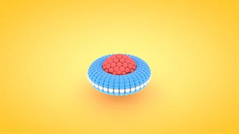 Isometric torus atom array illustration, 3D rendering Stock Illustration