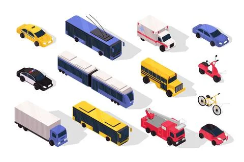Isometric Transport Illustrazione stock