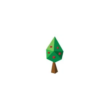 Isometric tree Stock Illustration