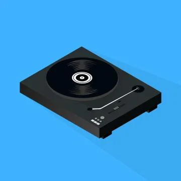 Isometric Turntable 3D Illustration Stock-Illustration