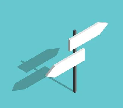 Isometric two directions, empty Illustrazione stock