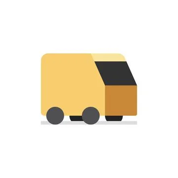 Isometric van delivery  car icon. Flat illustration of vehicle vector icon 3d Stock Illustration