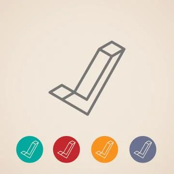 Isometric vector check mark icons Stock Illustration