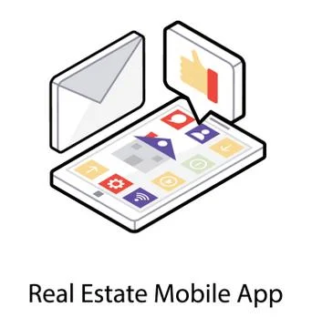 Isometric vector design of social network icon. Stock Illustration