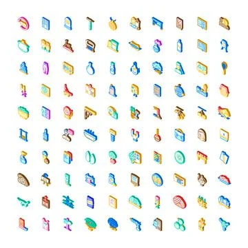 Isometric vector icon collection across various fields イラスト素材