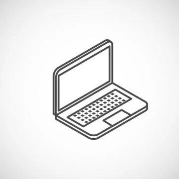 Isometric vector icon of laptop Stock Illustration