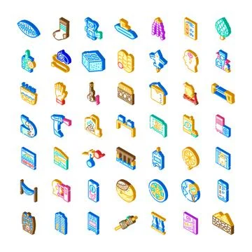 Isometric vector icon set for web and technology イラスト素材