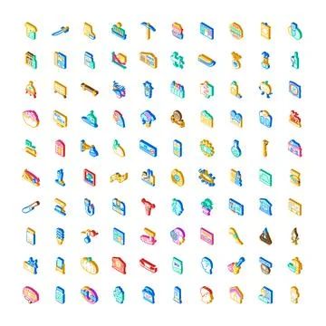 Isometric vector icon set for web design and business イラスト素材