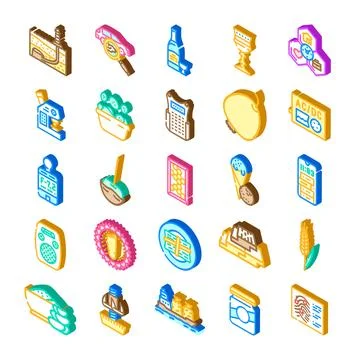 Isometric vector icons bundle exploring various concepts Ilustração Stock