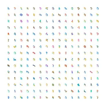 Isometric vector icons collection for modern applications イラスト素材