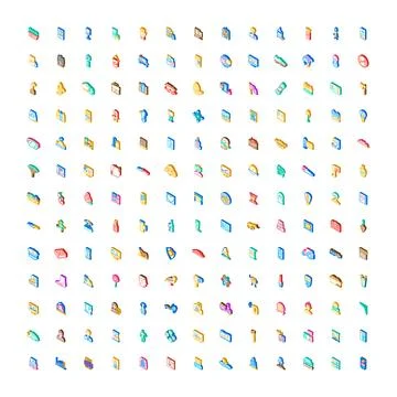 Isometric vector icons set for web design イラスト素材
