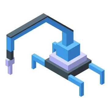 Isometric vector illustration of 3d printer Stock Illustration