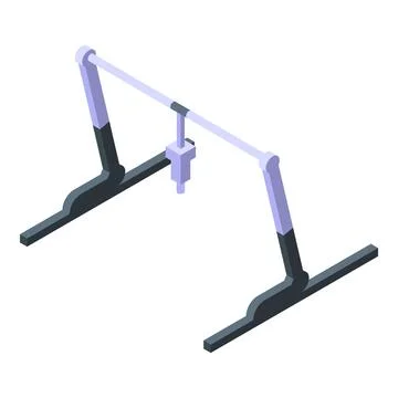 Isometric vector illustration of 3d printer frame イラスト素材