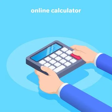Isometric vector illustration on a blue background, a man in a business suit  Stock Illustration
