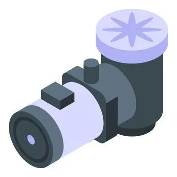 Isometric vector illustration of a camera 库存插图