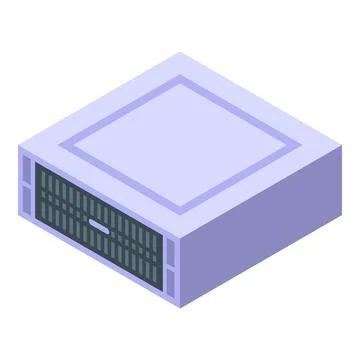 Isometric vector illustration of computer server 스톡 일러스트