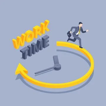 Isometric vector illustration on a gray background, a man in a business suit  스톡 일러스트