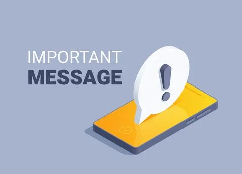 Isometric vector illustration on gray background, black smartphone with yello Stock Illustration