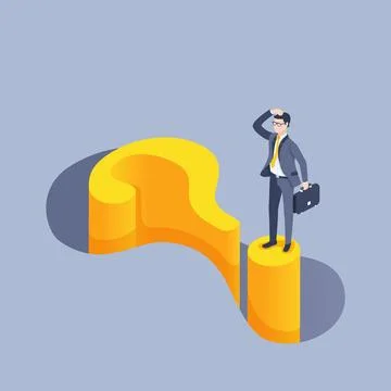 Isometric vector illustration on a gray background, a man in a business suit  Stock Illustration