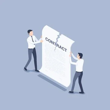 Isometric vector illustration on gray background, two men in business clothes Stock Illustration