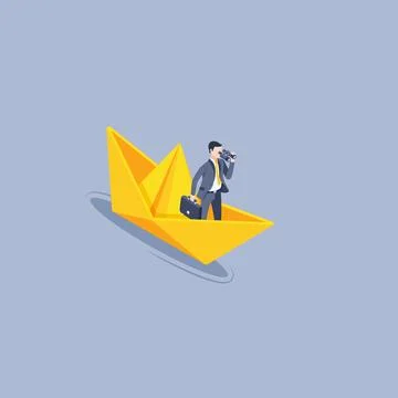 Isometric vector illustration on a gray background, a man in a business suit  Stock Illustration