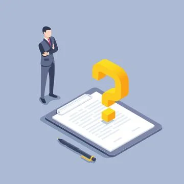 Isometric vector illustration on a gray background, a man in a business suit  Stock Illustration