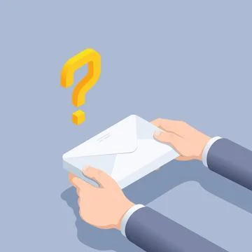 Isometric vector illustration on gray background, a man in a business suit ho Stock Illustration